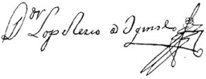 Firma de López Recio de Oquendo.