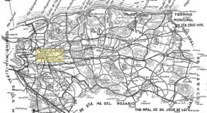 Plano del municipio de Guanabacoa según el censo de 1943.