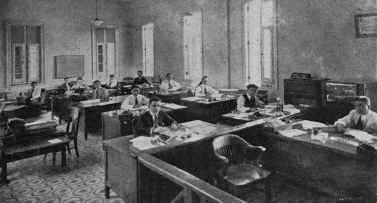 Havana Coal Company Vista general de la oficina (Ca. 1921).