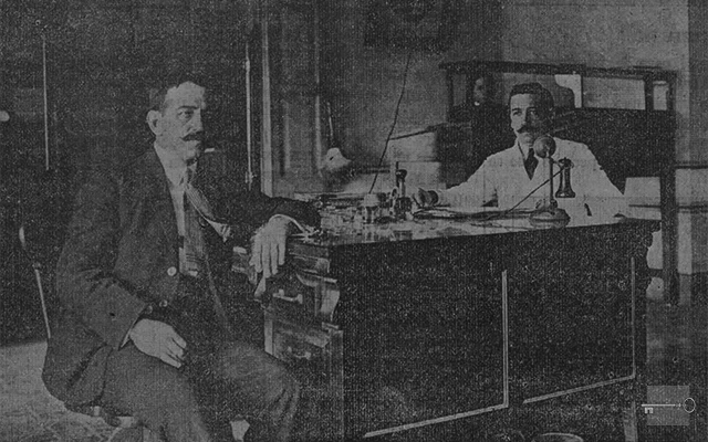 Compañía Cubana de Pesca y Navegación S. A. Director y administrador Ignacio Montalvo despachando con el presidente de la empresa Segundo Casteleiro Pedrera.