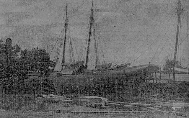 Compañía Cubana de Pesca y Navegación S. A. Nuevo vivero “Rita Álvarez II” en construcción para la compañía en su astillero La Puntilla (Ca. 1918).
