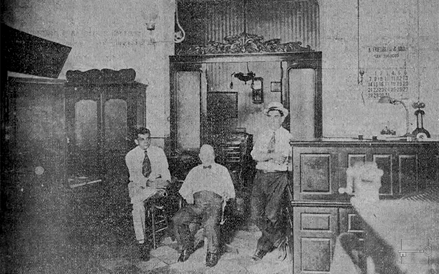 Manuel A. Suárez y Comp. - Vista del escritorio y oficina de la firma (Ca. 1918).