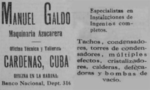 Publicidad de Manuel Galdo en julio 1916.