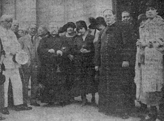 Monseñor Pedro González Estrada a su llegada a la Habana en febrero de 1925.