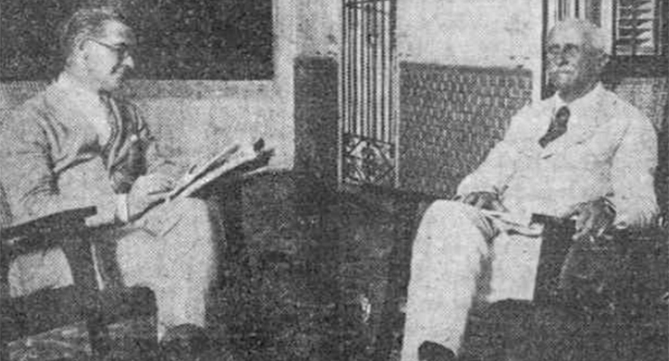 Federico de Monteverde Sedano en la Habana entrevistado por el Diario de La Marina (Ca. 1924).
