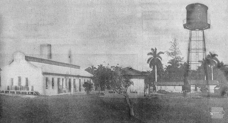 Matanzas Blaugas Company vista exterior de la fábrica (Ca. 1918).