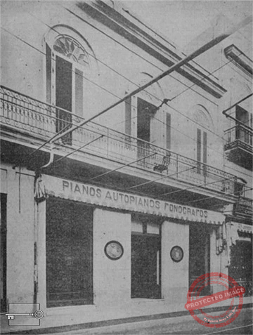 Edificio de la Universal Music & Commercial Co. en San Rafael 1 esquina Consulado, Habana ca. 1918.