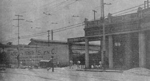 Cagiga y Hermanos vista exterior del escritorio y almacenes en la Habana (Ca. 1917).