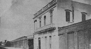 Sociedad Tiburcio Gómez edificio de las oficinas en Cristina y Vigía, Habana (Ca. 1917).