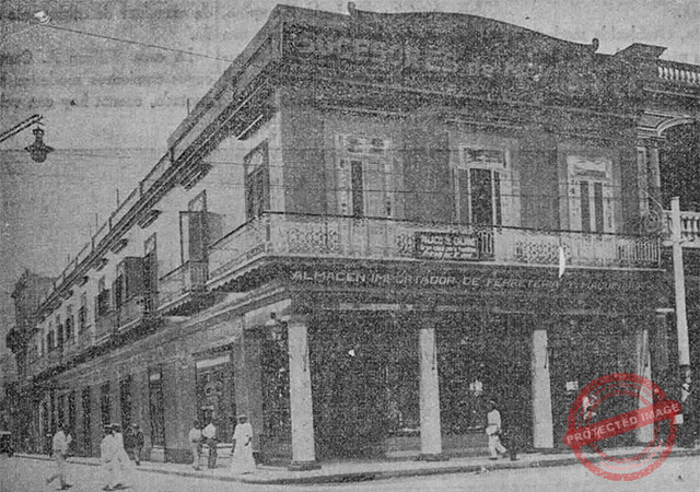 Edificio de Enrique Saavedra y Compañía en la Habana, Avenida de Italia y San José (Ca. 1918).