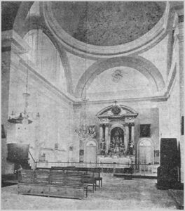 Hospital de San Lázaro en la Habana. Interior de la capilla (Ca. 1900).