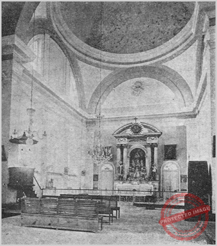 Hospital de San Lázaro en la Habana. Interior de la capilla (Ca. 1900).