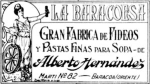 Marca de fábrica La Baracoesa solicitada en 1927.