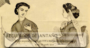Recuerdos de Antaño. Dos señoritas en el periódico La Moda Elegante de enero de 1867.
