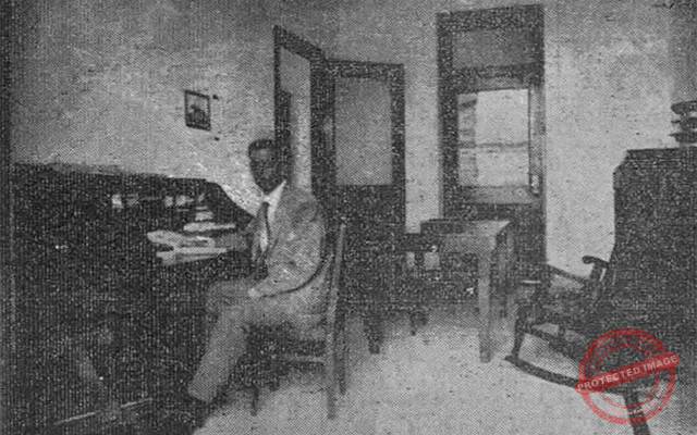 Vista de la oficina de la Vallejo Steel Works, Habana (Ca. 1918).