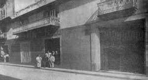 William A. Campbell. Fachada del edificio de la sociedad en Lamparilla 34, Habana (Ca. 1918).