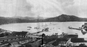 Vista de la ciudad de Baracoa fundada como Nuestra Señora de la Asunción (Ca. 1929).