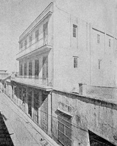 Casa de Huéspedes de Alberto Garí y Jiménez en Empedrado núm. 75, Habana (Ca. 1901).