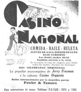 Publicidad del Casino Nacional en la Revista Social (Feb. 1932).