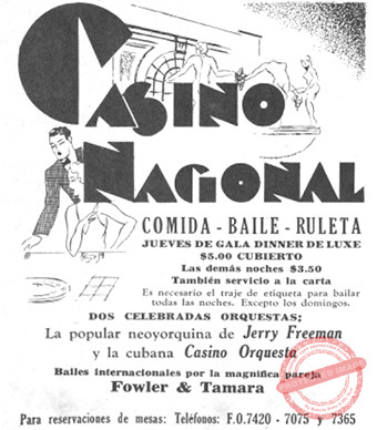 Publicidad del Casino Nacional en la Revista Social (Feb. 1932).