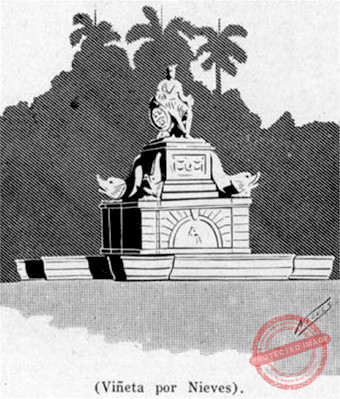Fuente de la India. Viñeta por Nieves.