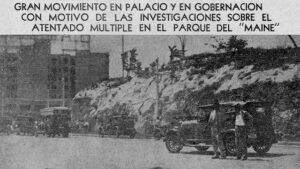 Lugar frente a los terrenos del Hotel Nacional donde fue baleado el capitán de la policía nacional Miguel Calvo Herrera en 1932.