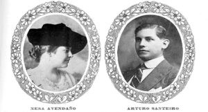 Nena (Josefina) Avendaño Fernández y Arturo Santeiro Arias (Ca. 1918).