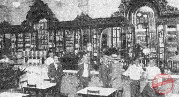 Vista interior del Café y Restaurante La Diana propiedad de José Fernández Pardo (Ca. 1929).