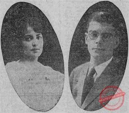 Herminia Delgado y el doctor Luis Rodríguez Baz (Ca. 1926).