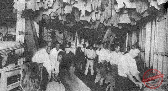 La Primera Tenería  en Surgidero de Batabanó. Secadero general y moderna maquinaria para enfardar las pieles.