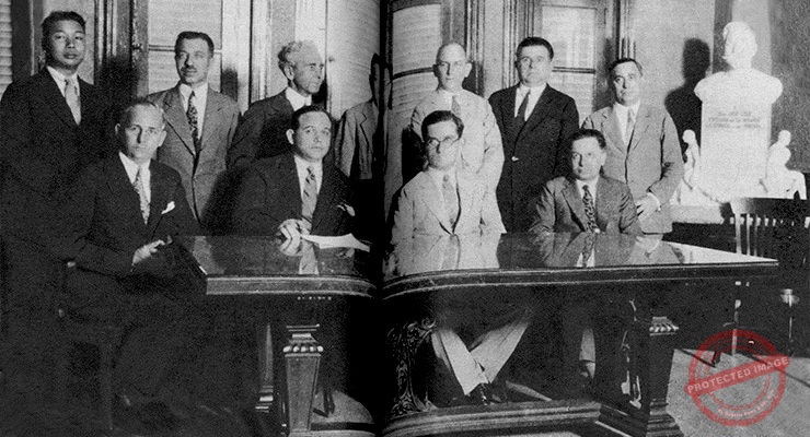 Directiva de la Asociación de Comerciantes e Industriales de la Avenida de Italia - Galiano (Ca. 1929).