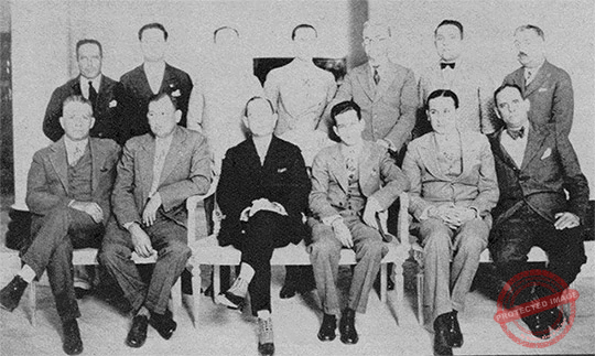 Directiva de la Sociedad Cienfuegos Yacht Club en 1929.