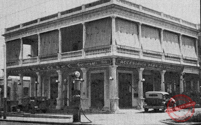 Francisco Plá y Cía. S. en C. sucursal de la calle 17 donde vendían accesorios para automóviles, Habana (Ca. 1929).