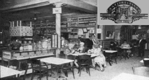 La Flor Cubana vista del salón para familias en la dulcería de Ramón Amor en la Habana (Ca. 1929).