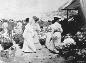 Mercado de flores por Víctor Gabriel Gilbert.