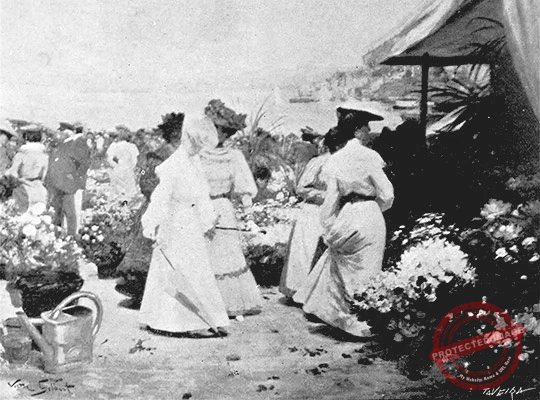 Mercado de flores por Víctor Gabriel Gilbert.