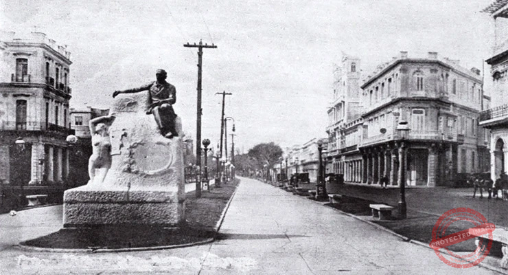 Monumento al poeta Juan Clemente Zenea en la Habana, Cuba (Ca. 1924).