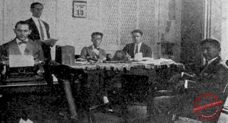 Vista del bufete del abogado Pedro Martín Camps y Camps (Ca. 1926).