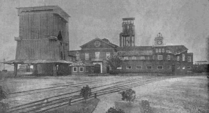 Central Portugalete. Fachada de la casa de calderas y maquinaria (Ca. 1918).