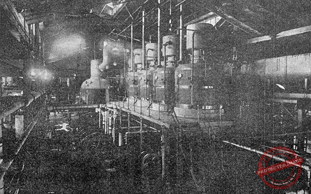 Central Portugalete de Las Villas. Cuádruple efecto y tachos al vacío (Ca. 1918).