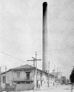 Vista exterior de la Planta Eléctrica de Cienfuegos (Ca. 1919).