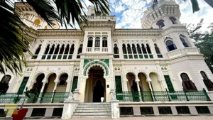 Vista del Palacio de Acisclo del Valle y su esposa Amparo Suero en Punta Gorda, Cienfuegos (Nov. 2025).