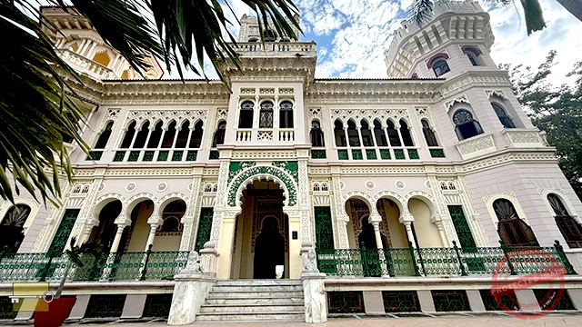 Vista del Palacio de Acisclo del Valle y su esposa Amparo Suero en Punta Gorda, Cienfuegos (Nov. 2025).