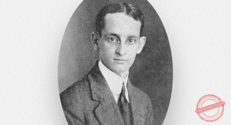 Pedro Nonell, hijo de Cienfuegos y administrador de la Revista Cuba y América y de la American Business Corp. (Ca. 1919).
