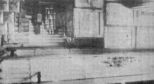 Port of Havana Docks Co. Uno de los refrigeradores en el tercer piso (Ca. 1918).