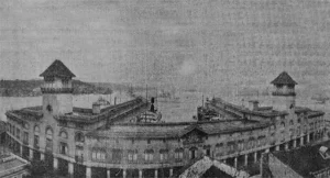 Vista general de los muelles y almacenes de la Port of Havana Docks Company en Cuba (Ca. 1918).