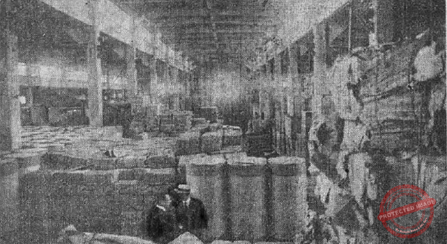 Port of Havana docks Co. Interior de un espigón en los muelles de San Francisco (Ca. 1918).