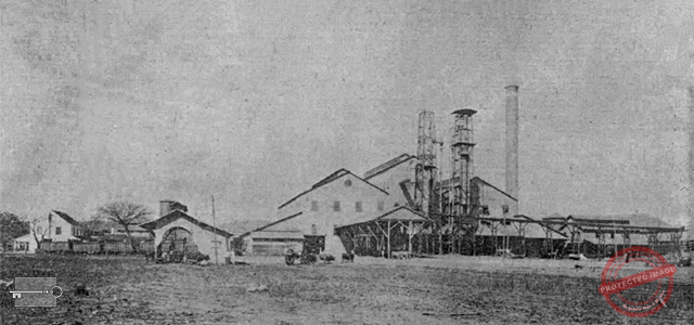 Central Santa Amalia. Vista lateral del Ingenio (Ca. 1918).