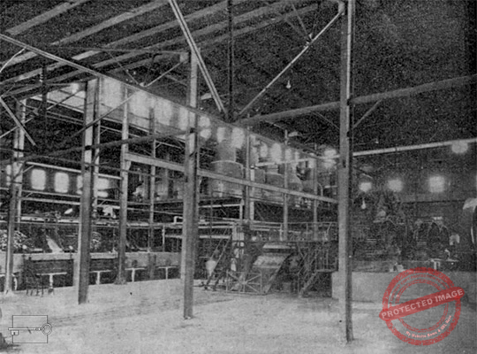 Central Santa Amalia. Tandem, hornos y casa de calderas (Ca. 1918).