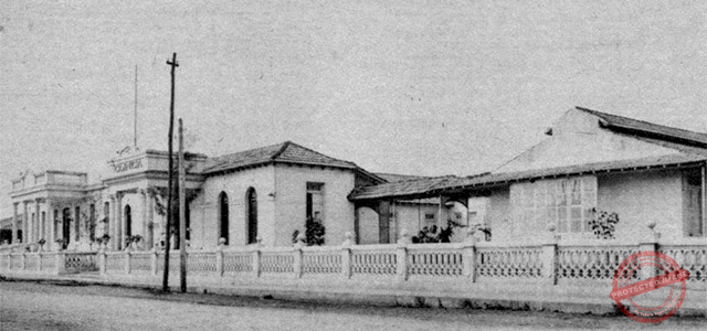 Vista general de los pabellones de la Clínica Tristá, Lubián, Azel en Santa Clara, Cuba (Ca. 1928).